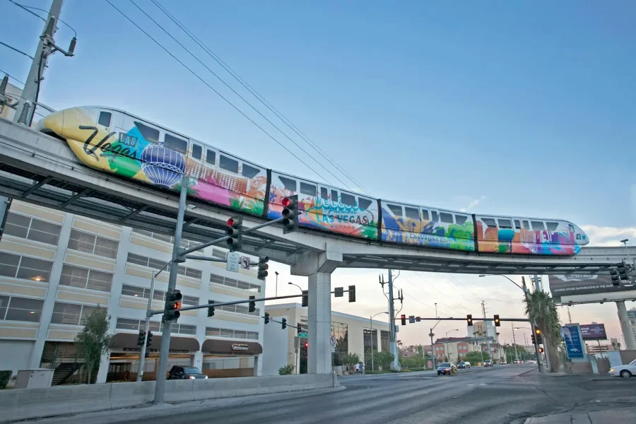You can take the Las Vegas monorail when living in Las Vegas.