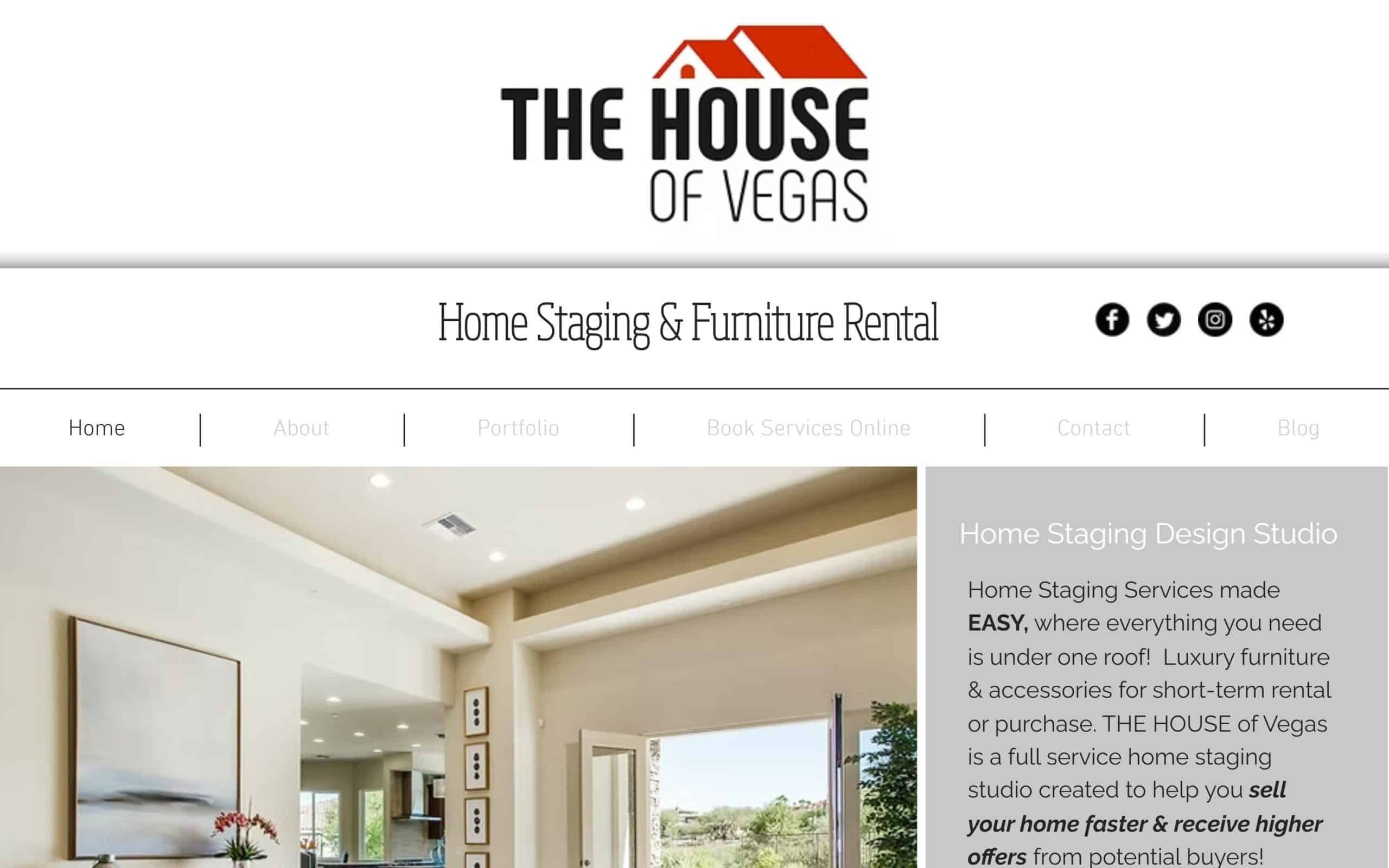 House of Vegas home Staging website home page