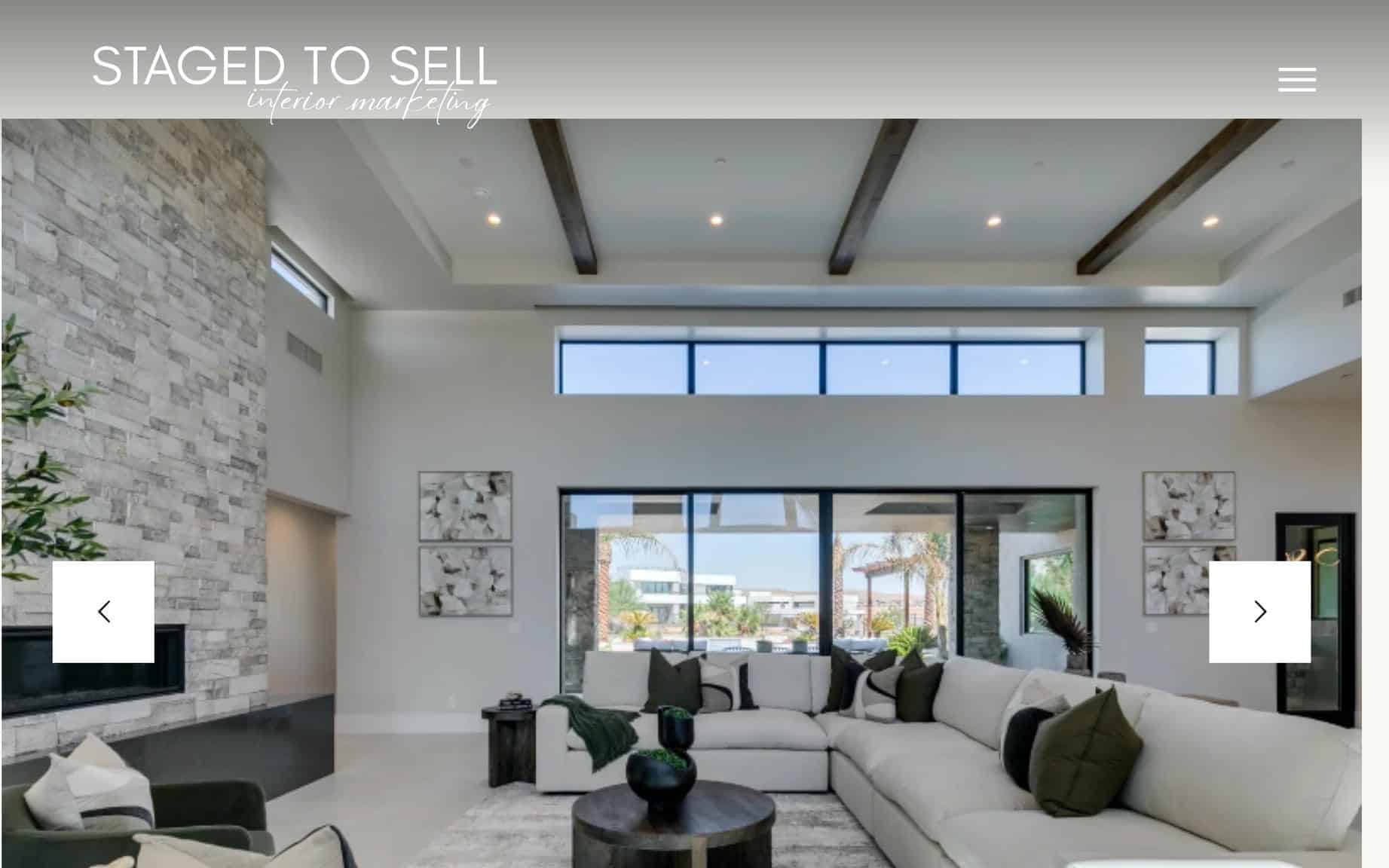 Staged to Sell website home page