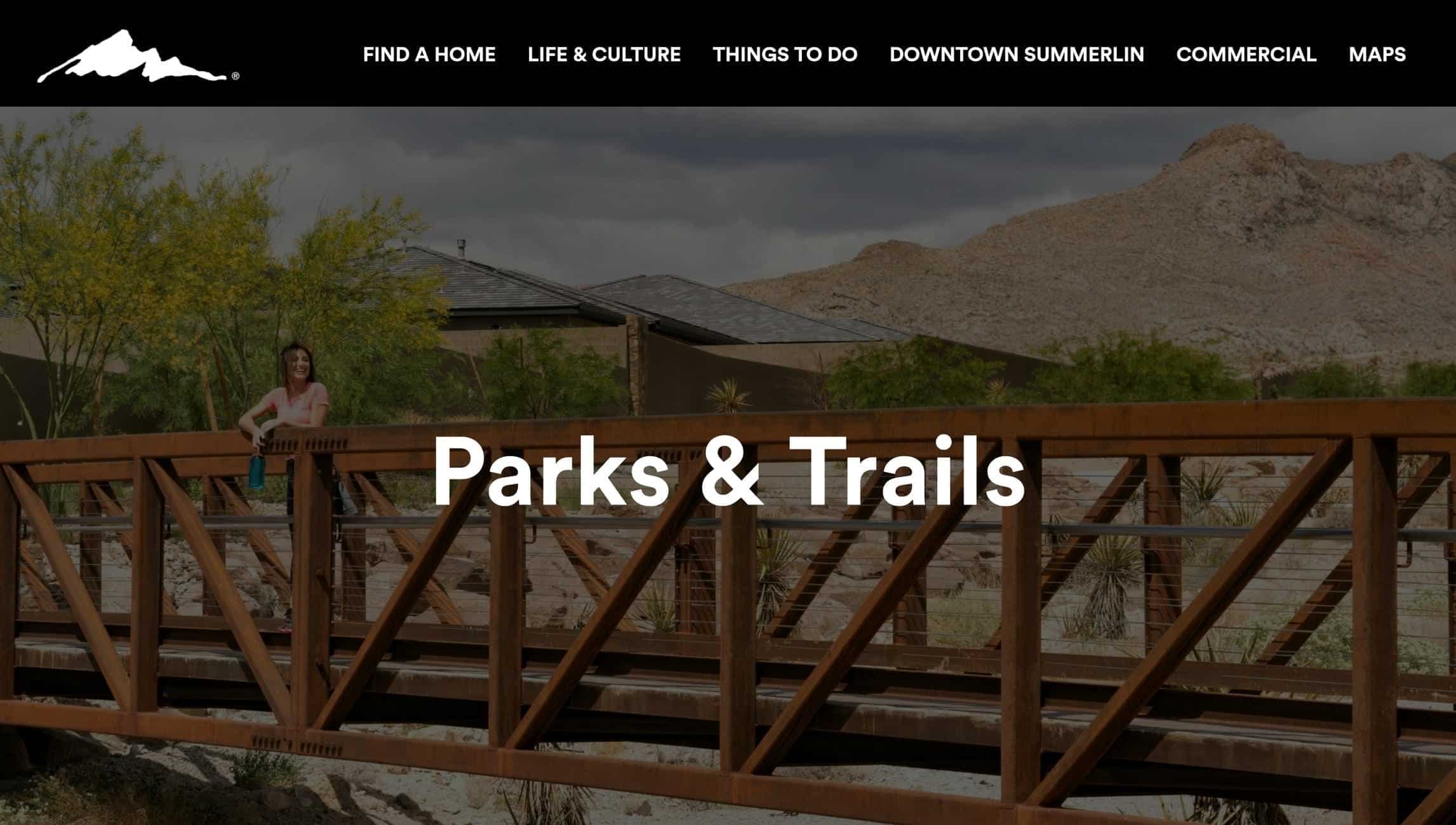 Summerlin.com's Parks and Trails page