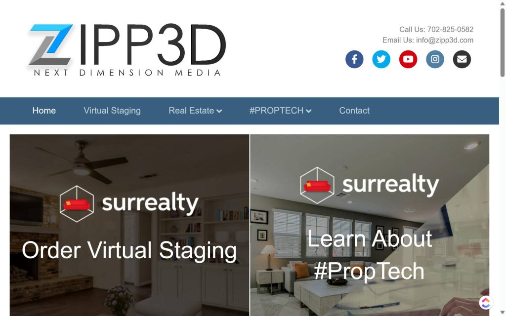 Zipp3D website home page