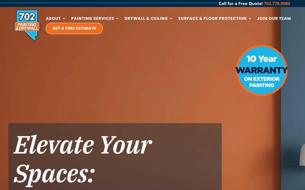 702 painting drywall website home page 
