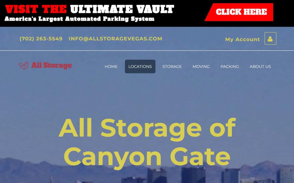 All Storage Vegas website home page