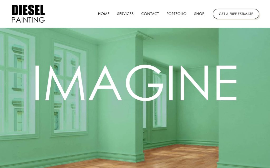 Diesel painting website home page