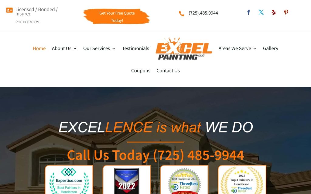 Excel painting LV website home page