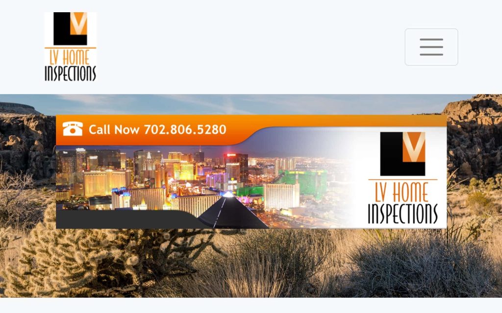 LV Home Inspections website home page