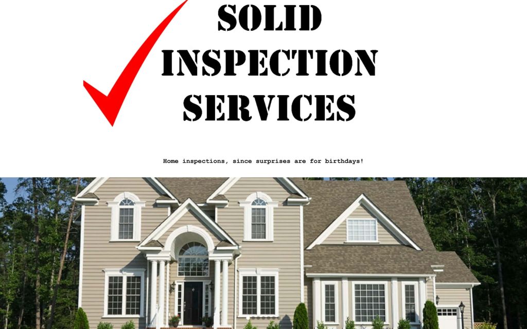 Solid Inspection Services website home page