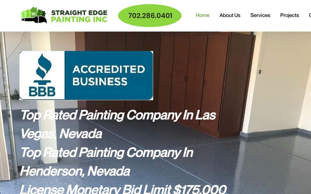 Straight edge lv website home page