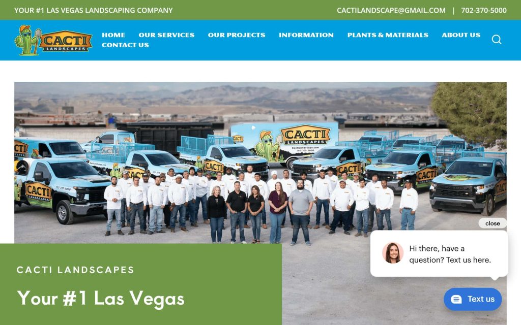 cacti landscape website home page