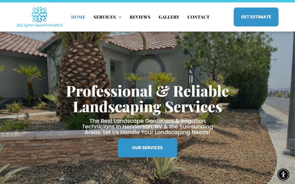 jrs lawn maintenance website home page