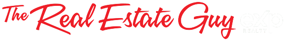 Red cursive text reads "The Real Estate Guy" with "eXp REALTY" in white to the right.