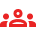 Three red, blurred, stylized human figures are depicted, with one in the center slightly larger than the others.