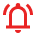 A red icon of a ringing bell with two curved lines on either side indicating sound.