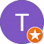 A purple circle with a white capital "T" and a smaller orange circle with a white star in the bottom right.